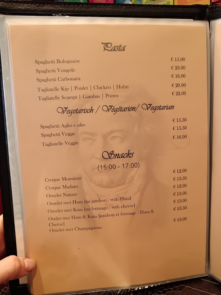 Menu Restaurant Beethoven-9